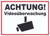 Achtung Videoüberwachung Kameraüberwachung Aufkleber A8 Produktbild-Vorschau 1