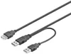 2in1-Kabel USB-A auf 2x USB-A, 0,3 m, schwarz 2,5 W, 0,5 A, Produktbild-Vorschau 2