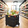 Chariot de courses pliable noir jusqu'à 18 kg avec Voir les images du produit 8