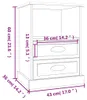 vidaXL Nachttisch Betongrau 43x36x60 cm Produktbild-Vorschau 8