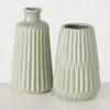 Vase Blumenvase Porzellan Esko hellgrün H 18 cm 2er Set Produktbild-Vorschau 1