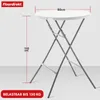 Klapptisch Nagano Runder weißer faltbarer Gartentisch 80 cm Produktbild-Vorschau 2