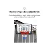 A basketball backboard with a hoop and net is mounted on a wall. Produktbild-Vorschau