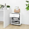 vidaXL Szafka na kółkach biała wysoki połysk 46x36x59 cm Podgląd zdjęcia produktu 2