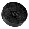 A black carbon filter for a kitchen hood, shown from a diagonal angle against a white background. Anteprima dell’immagine prodotto