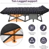 Lit de camping pliable avec matelas et poches latérales, Voir les images du produit 10