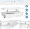 OKWISH Table Basse - Rectangulaire LED avec 2 Tiroirs et 2 Voir les images du produit 5