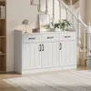 Merax Sideboard mit 3 Türen + 3 Schubladen, Kommode mit Produktbild-Vorschau 11