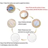 Instructions for applying hexagonal mirror wall stickers. Produktbild-Vorschau