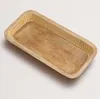 Dekoschale - rechteckig - Mangoholz - L: 40cm - H: 7,5cm - natur, terracotta Produktbild-Vorschau