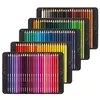 Several sets of colored pencils are arranged in black cases, stacked diagonally. Produktbild-Vorschau