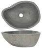 vidaXL Waschbecken Flussstein Oval (37-46)x(29-36) cm Produktbild-Vorschau 7