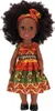 14 Zoll schwarze Puppe mit Haarband süßes Kleid Afro Hair Produktbild-Vorschau 2