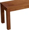 A close-up view of a wooden bench on a white background. Produktbild-Vorschau
