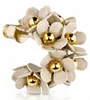LUISIA® Halb Creolen Ohrstecker "Mia" mit Blüten | Sand Produktbild-Vorschau 8