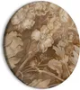 Italienischer Leinwand Rundes Bild - Floral Ornaments Produktbild-Vorschau 1