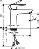 Hansgrohe Talis E, Waschbecken, Chrom Produktbild-Vorschau 2