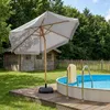 Sekey Balkonschirm 200 cm Ø Holzoptik, Knickbar, Stabiler Produktbild-Vorschau 11