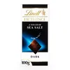A product shot of a Lindt Excellence dark chocolate bar with sea salt. Produktbild-Vorschau