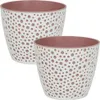 MePla - 2 Stück Kunststoff-Übertopf VERO ø 19 weiss/pink Produktbild-Vorschau 1