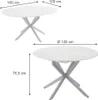 Jídelní stůl Vicco Loyd Bílá/šedá 120 x 76.5 cm Náhled obrázku produktu 4