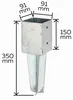 Alberts 8 x Bodenhülse für Vierkantholzpfosten, 91x91 mm, Produktbild-Vorschau 2
