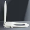 A white bidet toilet seat is shown in profile against a dark gray background. Produktbild-Vorschau