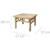 Niedriger Couchtisch aus Bambus, 57 x 57 x 38 cm Produktbild-Vorschau 2