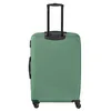A green trolley suitcase is shown from the back against a white background. Produktbild-Vorschau