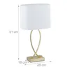 Lampe de table Relaxdays, lampe de chevet avec abat-jour en Voir les images du produit 4