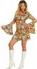 70er Jahre Kleid Bubbles als Faschingskostüm für Damen Produktbild-Vorschau 1