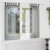 vidaXL Voile Vorhänge mit Lasche 2 Stk. Schwarz Produktbild-Vorschau 2
