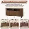 Merax Sideboard mit 3 Wellentüren und Massivholzbeine, Produktbild-Vorschau 7