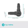Micro-Drip-System L-Stück 4,6mm (3/16") (dunkelgrau, 10 Produktbild-Vorschau 6