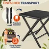 CASARIA® Polyrattan 2er Set Klapphocker 75kg Belastbarkeit Produktbild-Vorschau 2