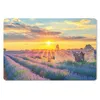 MuchoWow® Schreibtischunterlage Lavendel - Sonnenuntergang Produktbild-Vorschau 1