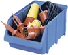 A blue storage bin filled with various electrical connectors and cables. Anteprima dell’immagine prodotto