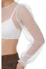 Dirndlbluse Kinding Langarm Puffarm ecru 40 Produktbild-Vorschau 3