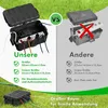 A comparison of two cable management boxes, one labeled 'Unsere' (Ours) and the other 'Andere' (Others), set against a grassy background. Produktbild-Vorschau