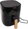A black Philips air fryer with a gold handle is shown from a diagonal angle against a white background. Produktbild-Vorschau