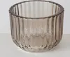 LS-LebenStil 3er Set Teelichthalter Glas Retro Beige 7-9cm Produktbild-Vorschau 6