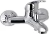 A chrome-finished bathtub and shower faucet mixer. Produktbild-Vorschau