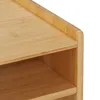 Stojan na monitor Relaxdays, bambus, zásuvka a 5 přihrádek, Náhled obrázku produktu 7
