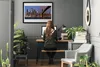 Bild 100x70 MDF-Rahmen Wandkunst Sky Bridge City Homes Produktbild-Vorschau 3