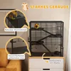 PawHut Hamsterkäfig für Zwerghamster, 4-stufig Nagerkäfig Produktbild-Vorschau 7