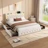 UnboxG Polsterbett -Doppelbett 140x190cm Beige, 4 Produktbild-Vorschau 1