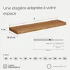 LAMO Manufaktur Étagère flottante murale bois avec fixation Voir les images du produit 2