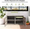 COSTWAY Auflagenbox Rattan 335L Stauraum, Kissenbox mit Produktbild-Vorschau 2