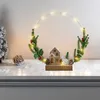 Winterszene beleuchtet mit Ring inkl. Tannengrün - ca. Ø 32 Produktbild-Vorschau 7