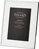 A silver-colored picture frame with a black insert and text on the insert. Produktbild-Vorschau